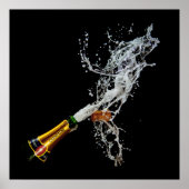 Flasche Champagner Poster/Print Poster (Vorne)
