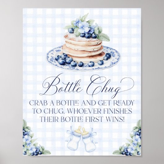 Flasche Chug Blueberry Pancake Baby Brunch Poster (Vorne)