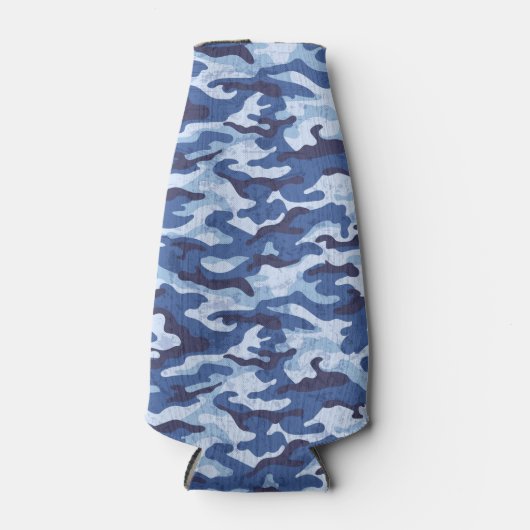 Flasche Cooler blaue Camouflage Flasche Cooler Flaschenkühler (Vorderseite)