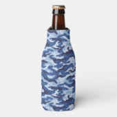 Flasche Cooler blaue Camouflage Flasche Cooler Flaschenkühler (Flaschenvorderseite)