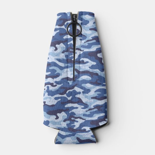 Flasche Cooler blaue Camouflage Flasche Cooler Flaschenkühler (Rückseite)