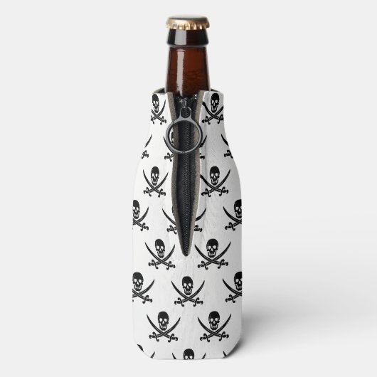 Flasche Cooler Piratenschädel Flaschenkühler (Flasche Rückseite)