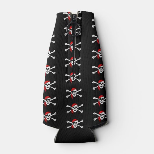 Flasche Cooler Piratenschädel Flaschenkühler (Rückseite)