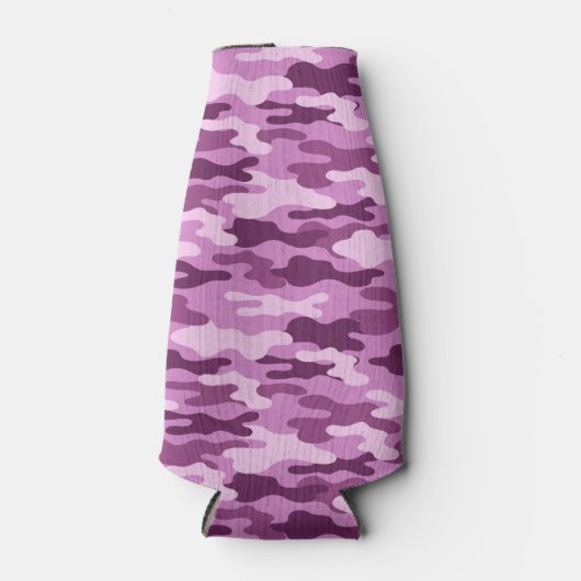 Flasche Cooler rosa Camouflage Flaschenkühler (Vorderseite)