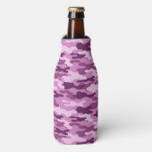 Flasche Cooler rosa Camouflage Flaschenkühler (Flaschenvorderseite)