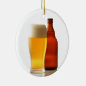 Flasche der Bier-Weihnachtsverzierung Keramik Ornament (Rechts)
