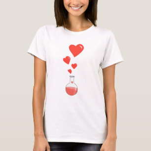 Flasche der Herz-Wissenschafts-Aussenseiter-Frau T-Shirt