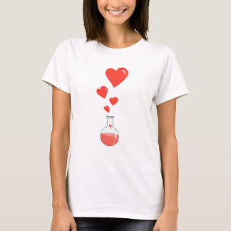 Flasche der Herz-Wissenschafts-Aussenseiter-Frau T-Shirt
