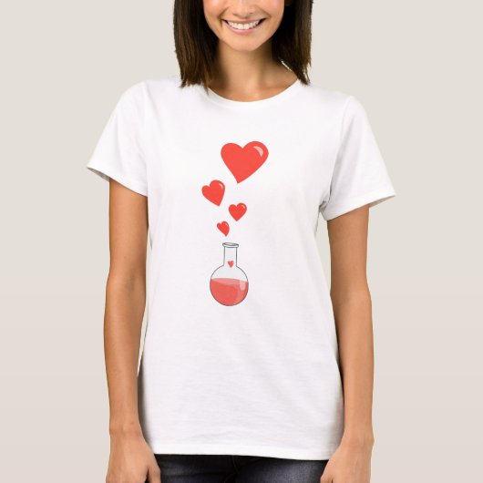 Flasche der Herz-Wissenschafts-Aussenseiter-Frau T-Shirt (Vorderseite)