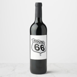 Flasche des Weg-66 Wein Weinetikett