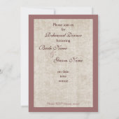 Flasche des weißen Weins und Trauben - Einladung (Rückseite)