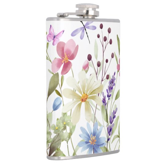Flasche: Design der Wildblumen Flachmann (Rechts)