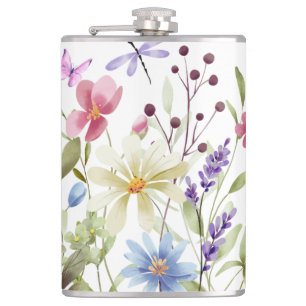 Flasche: Design der Wildblumen Flachmann