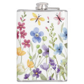 Flasche: Design der Wildblumen Flachmann (Rückseite)