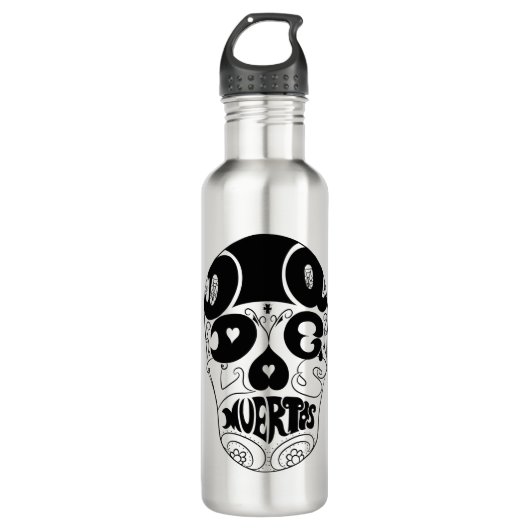 Flasche Dia De Los Muertos Skull Edelstahlflasche (Vorderseite)