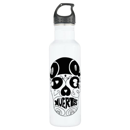 Flasche Dia De Los Muertos Skull Edelstahlflasche (Vorderseite)