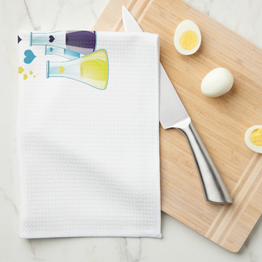 Flasche, Erlenmeyer, Beaker, Chemie, Labor Geschirrtuch (Viertel Falte)