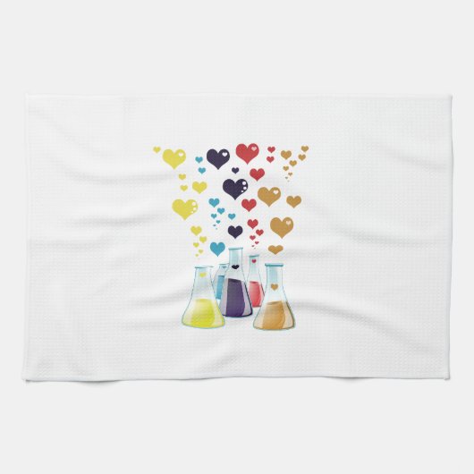 Flasche, Erlenmeyer, Beaker, Chemie, Labor Geschirrtuch (Horizontal)