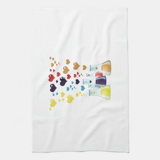 Flasche, Erlenmeyer, Beaker, Chemie, Labor Geschirrtuch (Vertikal)