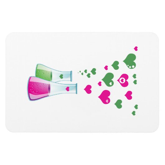 Flasche, Erlenmeyer, Beaker, Chemie, Labor Magnet (Horizontal)