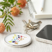 Flasche, Erlenmeyer, Beaker, Chemie, Labor Schlüsselanhänger (Seite)