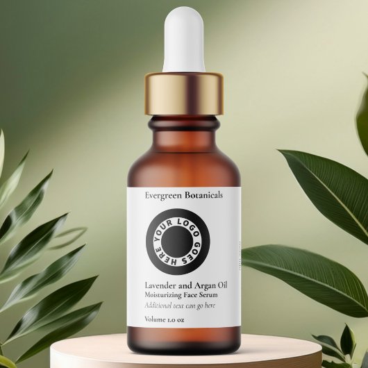 Flasche-Etikett mit dem Logo "Waterproof White Dro Etiketten