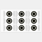 Flasche-Etikett mit weißem, wasserdichtem Tropfen  Etiketten (Blatt)