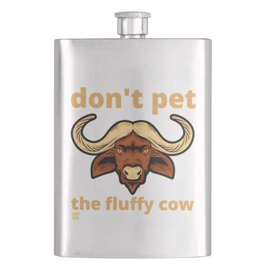 Flasche "FLUFFY COW" Flachmann (Vorderseite)