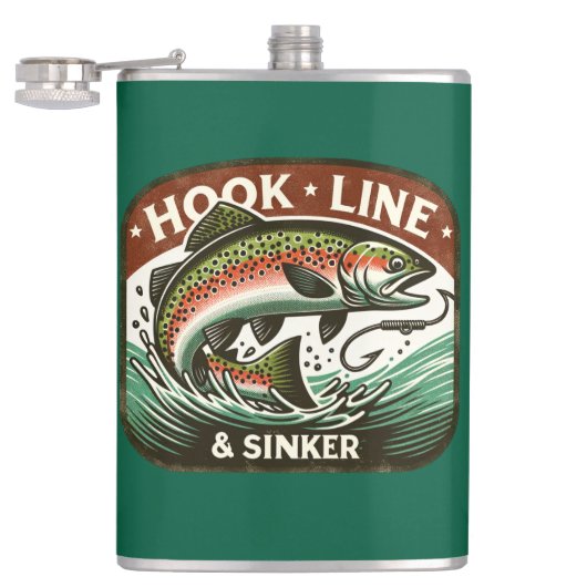 Flasche, Forellenfischerei, Flachmann (Geöffnet)