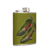 Flasche für den Fischfang Gedeckter Lachs Flachmann (Rechts)