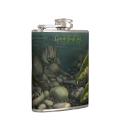 Flasche für den Fischfang Gedeckter Lachs Flachmann (Rechts)