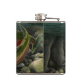Flasche für den Fischfang Gedeckter Lachs Flachmann (Rückseite)
