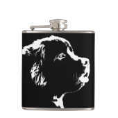 Flasche für den Hund in Neufundland, Flasche für d Flachmann (Vorderseite)