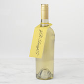 Flasche für heute Abend Flaschenanhänger (Angewinkelt)