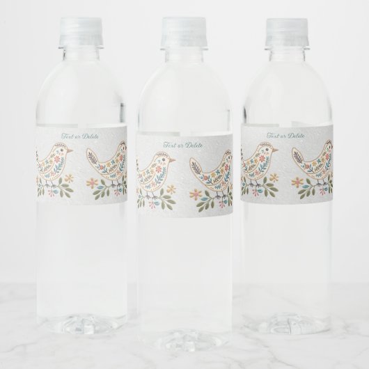 Flasche für kleine Vögel - farbenfrohe Flasche Wasserflaschenetikett (Flaschen)