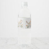 Flasche für kleine Vögel - farbenfrohe Flasche Wasserflaschenetikett (Rückseite)