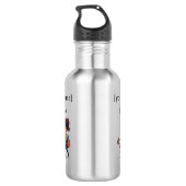 Flasche für Mädchen und Hunde Wasser - Custom Edelstahlflasche (Rückseite)