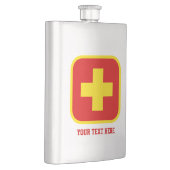 Flasche für Nottränke mit benutzerdefiniertem Text Flachmann (Rechts)