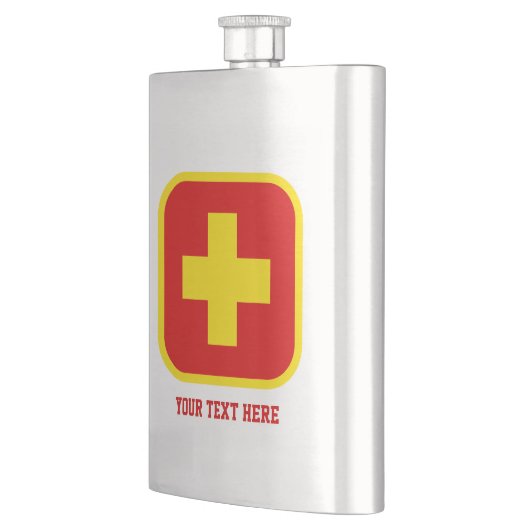 Flasche für Nottränke mit benutzerdefiniertem Text Flachmann (Links)