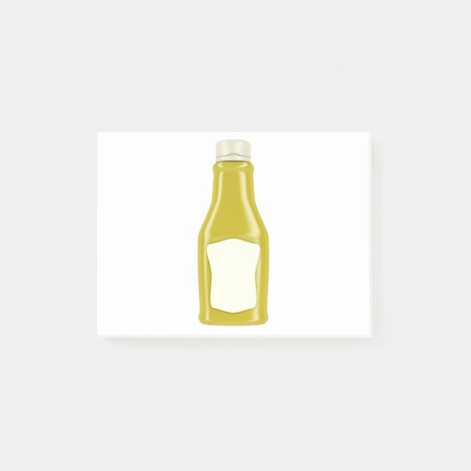 Flasche für Senf oder Majonäse Post-it Klebezettel (Vorderseite)