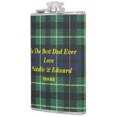 Flasche - Gelber, grüner und blauer Tartan Flachmann (Links)