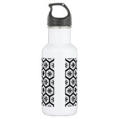 Flasche - Grafische Schneeflocke Trinkflasche (Rückseite)
