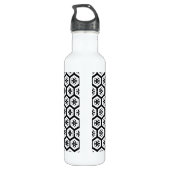 Flasche - Grafische Schneeflocke Trinkflasche (Rückseite)