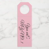 Flasche Hanger, du bist meine Nr.1 Flaschenanhänger (Vorderseite)