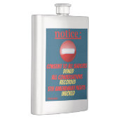 Flasche "HINWEIS..." Flachmann (Rechts)