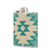 Flasche im Aquamarinen Südwesten Flachmann (Links)