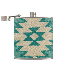 Flasche im Aquamarinen Südwesten Flachmann