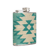 Flasche im Aquamarinen Südwesten Flachmann (Rechts)