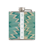 Flasche im Aquamarinen Südwesten Flachmann (Rückseite)