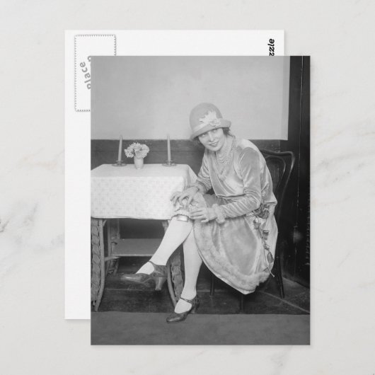 Flasche im Garten, 1926 Postkarte (Vorne/Hinten)